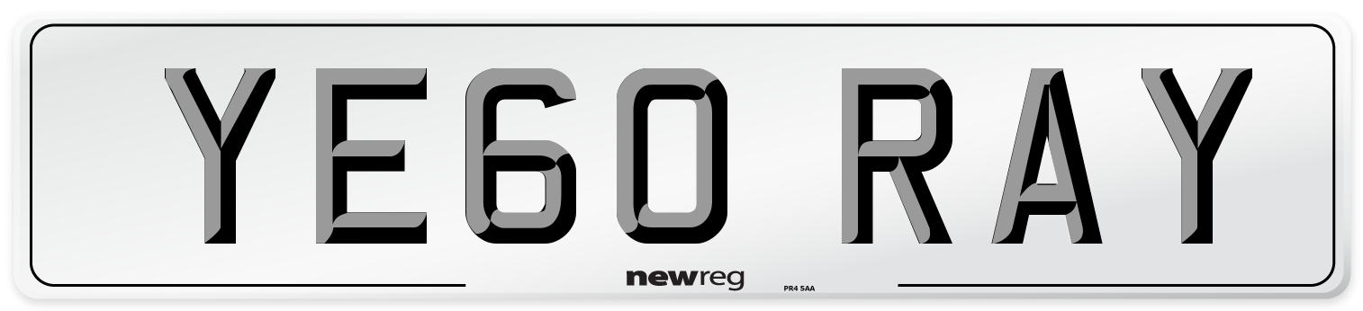 YE60 RAY Number Plate from New Reg